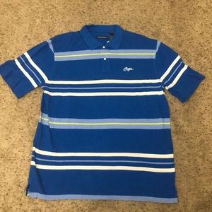 Men’s NWT 2XL Enyce striped Golf Polo Blue White